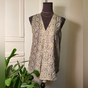 Professional Style Snake Print Tank Top